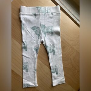 Kate Quinn White and Green Patterned Leggings